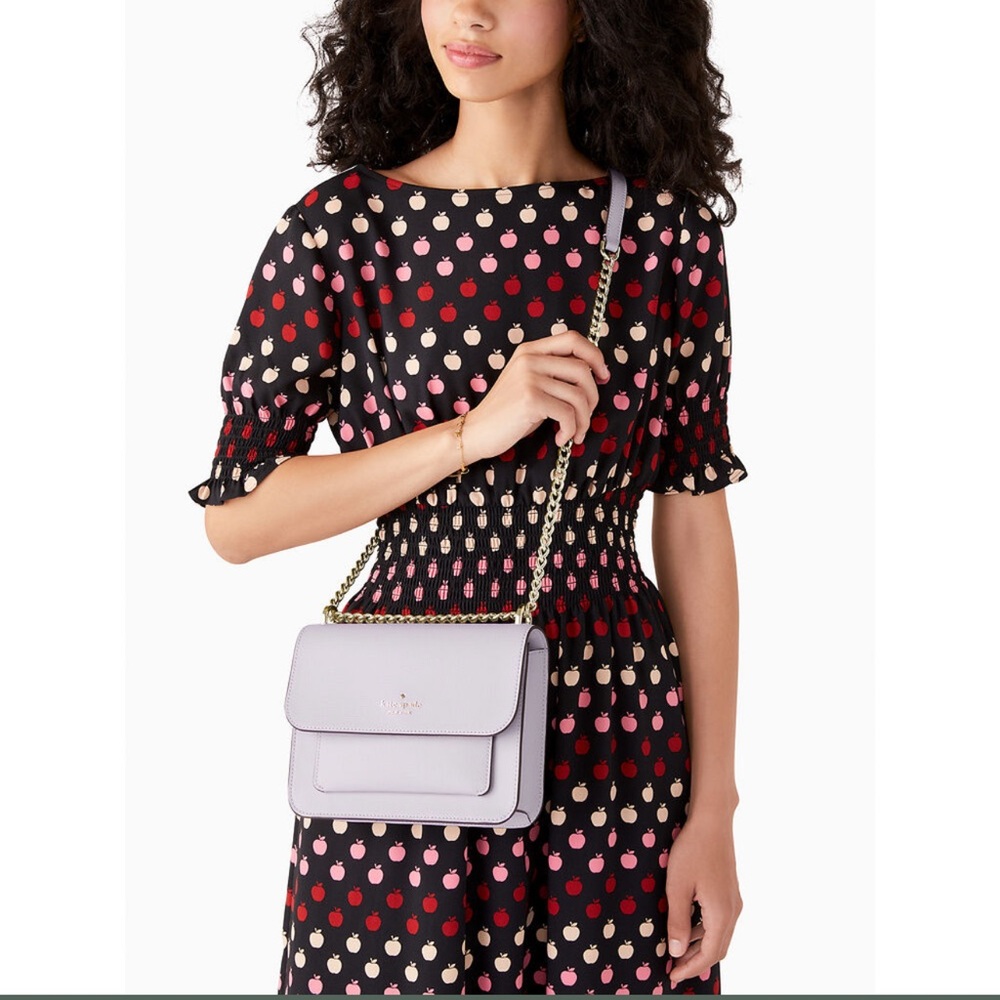 Kate Spade Remi Flap Chain Crossbody Shoulder Bag In Lilac Moon - Picture 13 of 13